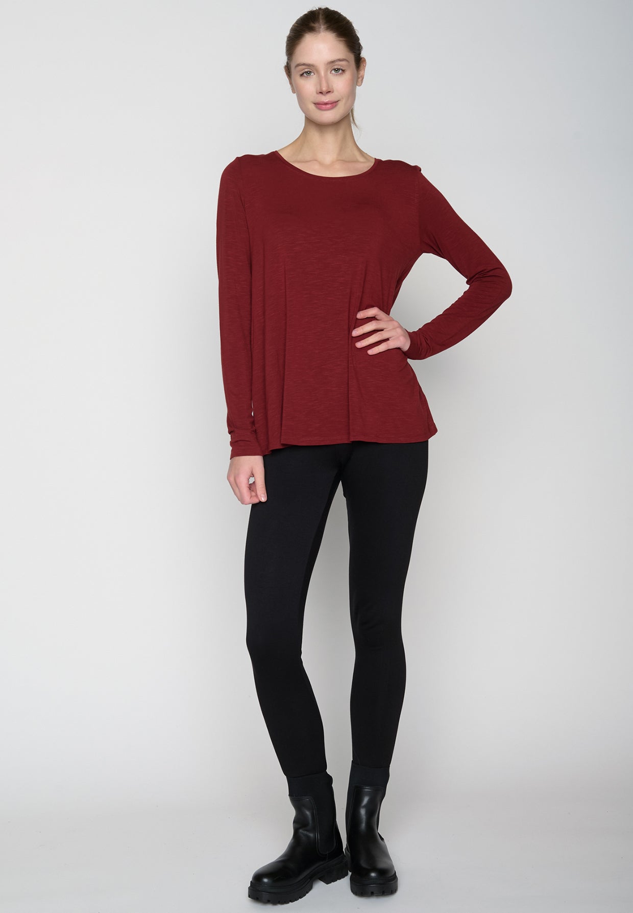 Red Berry: Lässiges Longsleeve aus Viskose (LENZING™ ECOVERO™) Mix für Damen [19166]