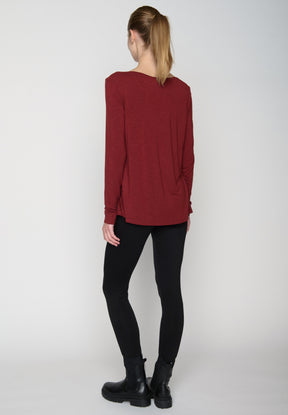 Red Berry: Lässiges Longsleeve aus Viskose (LENZING™ ECOVERO™) Mix für Damen [19168]