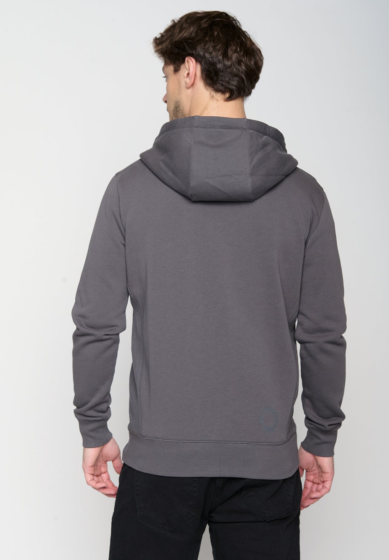 Grau:  Sportliche Zipjacke aus Bio-Baumwolle für Herren [19173]
