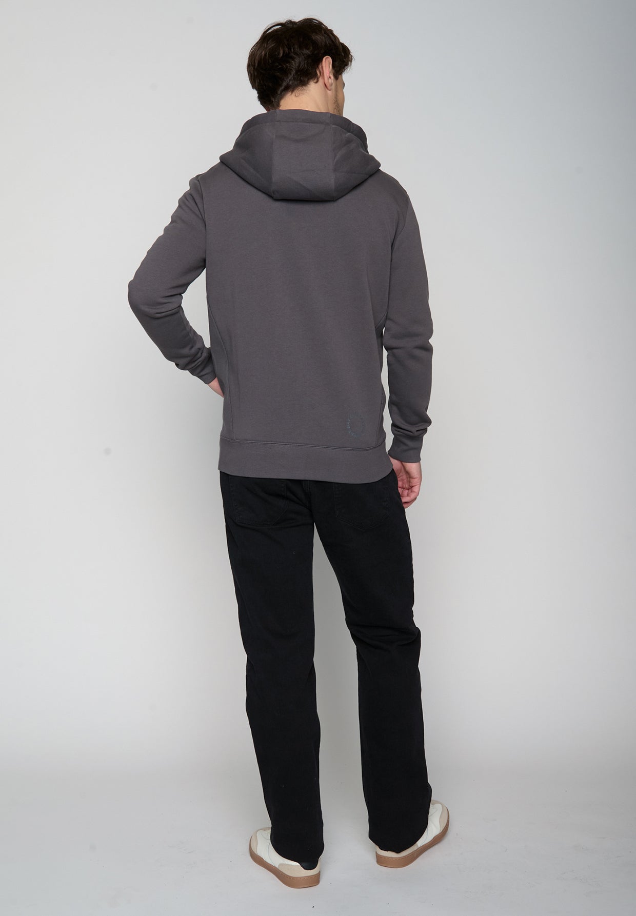 Grau:  Sportliche Zipjacke aus Bio-Baumwolle für Herren [19174]