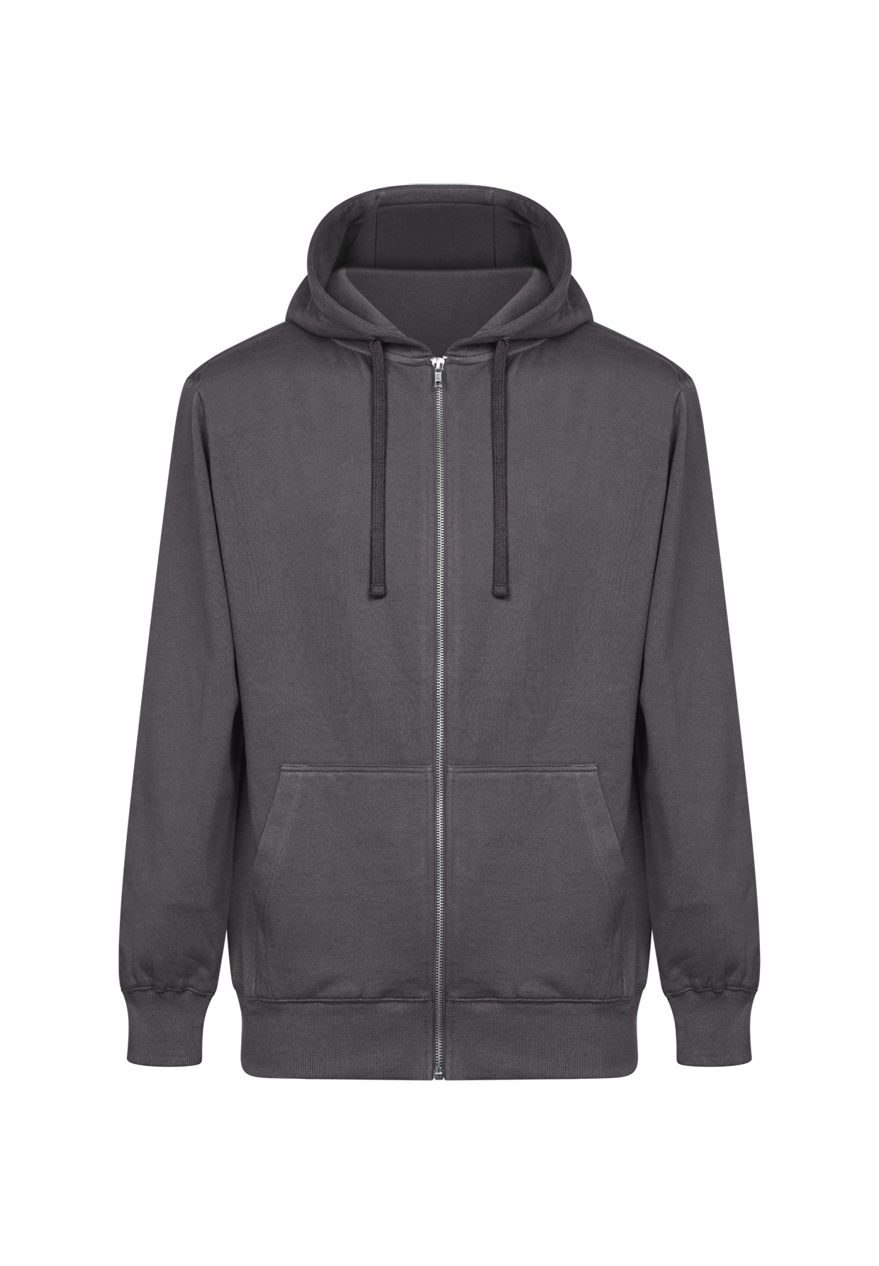 Grau:  Sportliche Zipjacke aus Bio-Baumwolle für Herren [19176]