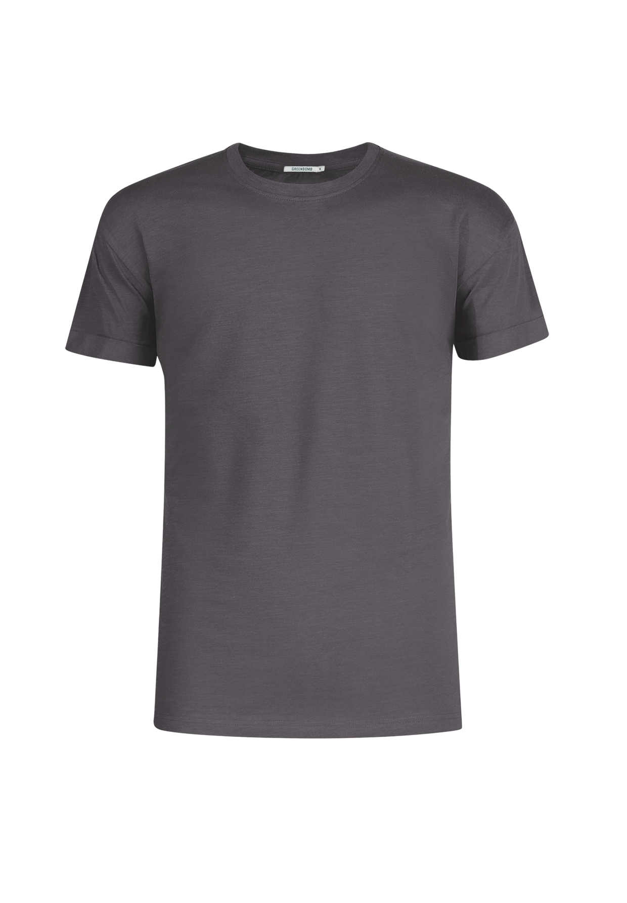 Grau:  Lässiges T-Shirt aus Bio-Baumwoll Mix für Herren [19188]