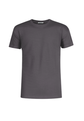 Grau:  Lässiges T-Shirt aus Bio-Baumwoll Mix für Herren [19188]