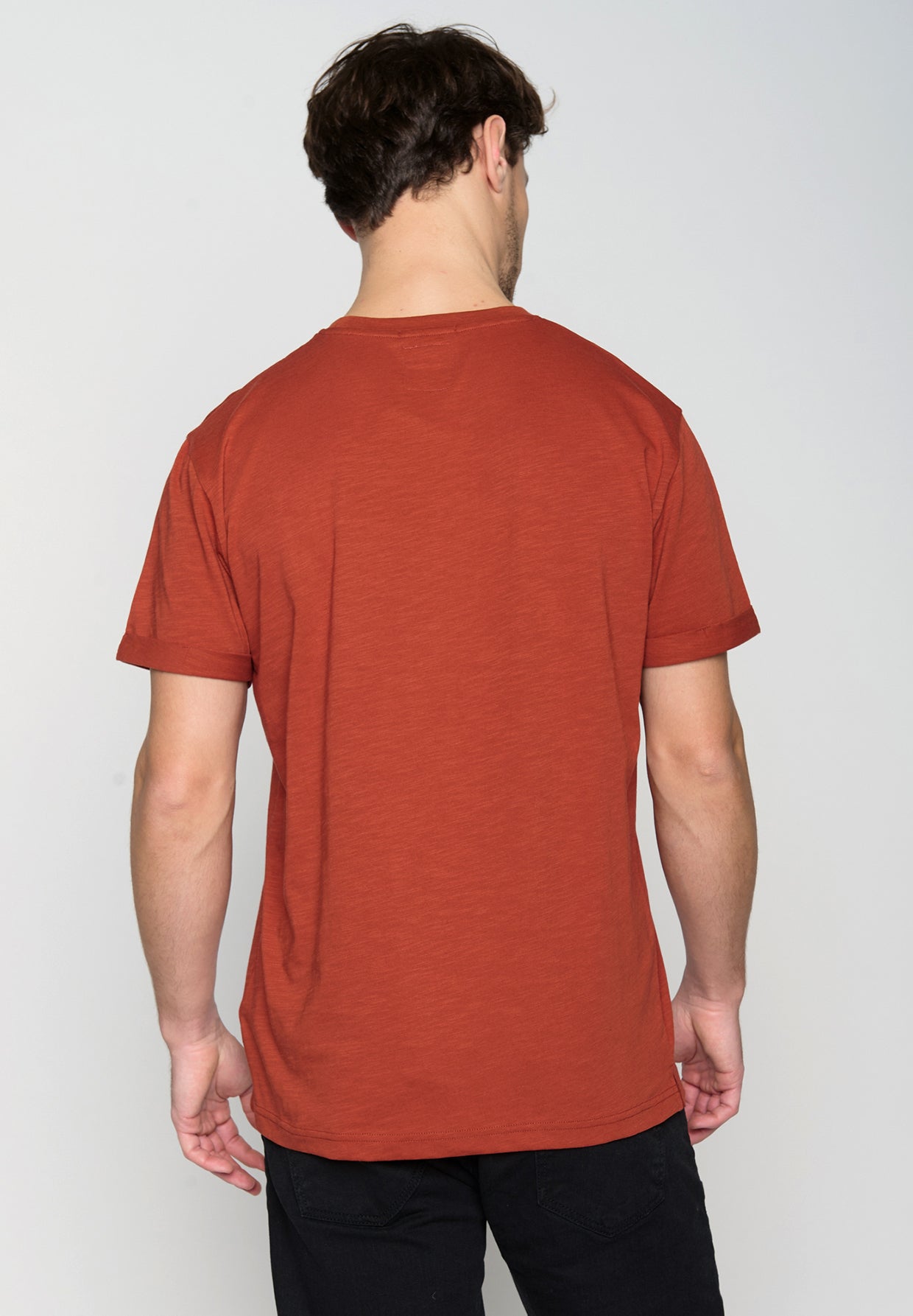 Grau:  Lässiges T-Shirt aus Bio-Baumwoll Mix für Herren [19191]