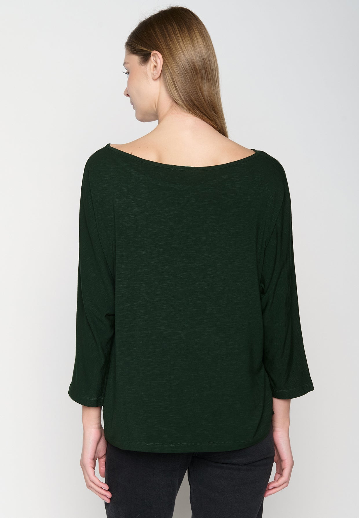 Grün:  Gemütliches Longsleeve aus Viskose (LENZING™ ECOVERO™) Mix für Damen [19209]