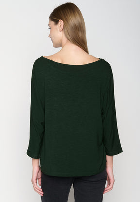 Grün:  Gemütliches Longsleeve aus Viskose (LENZING™ ECOVERO™) Mix für Damen [19209]