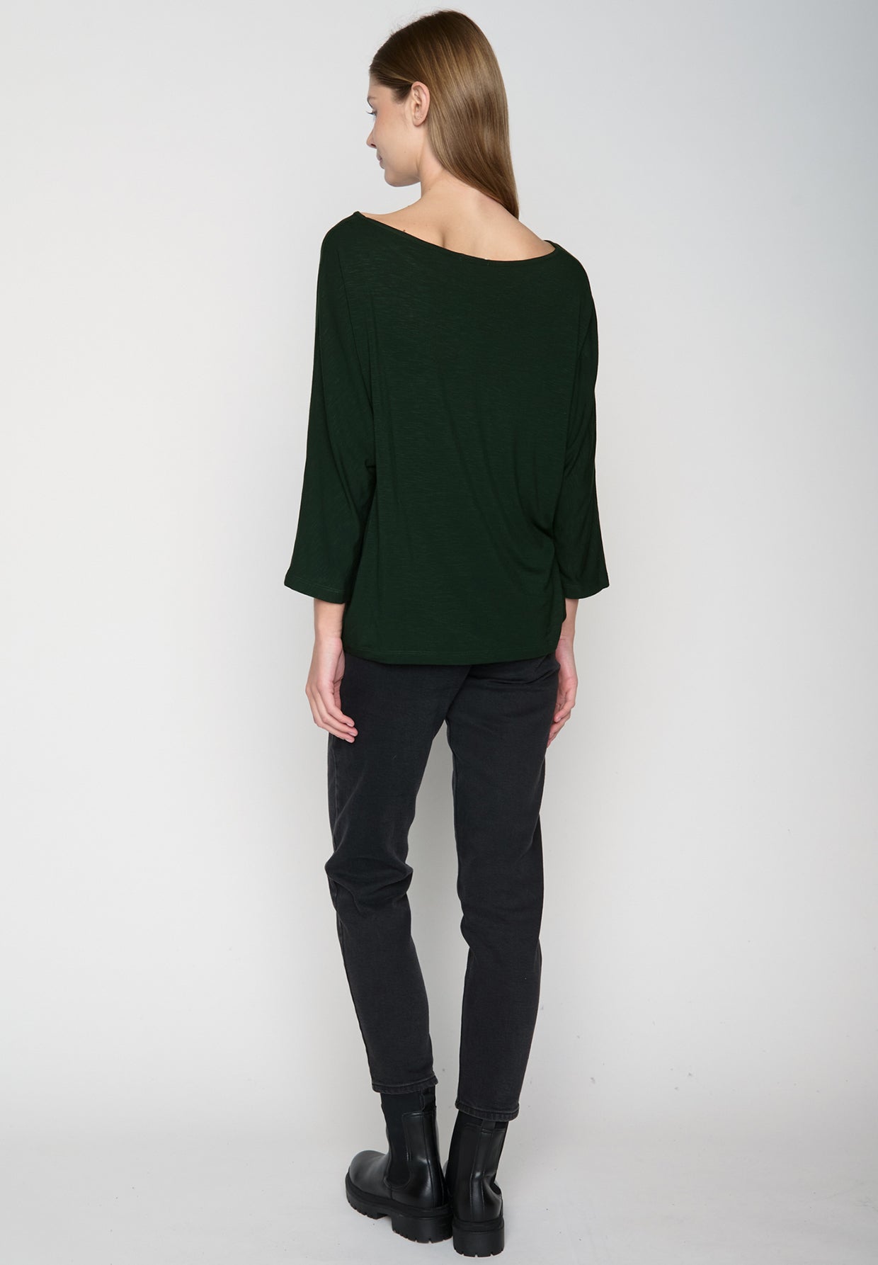 Grün:  Gemütliches Longsleeve aus Viskose (LENZING™ ECOVERO™) Mix für Damen [19210]