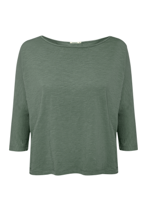 Moos Grey: Gemütliches Longsleeve aus Viskose (LENZING™ ECOVERO™) Mix für Damen [19218]
