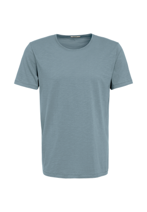 Blau:  Lässiges T-Shirt aus Bio-Baumwolle für Herren [19242]