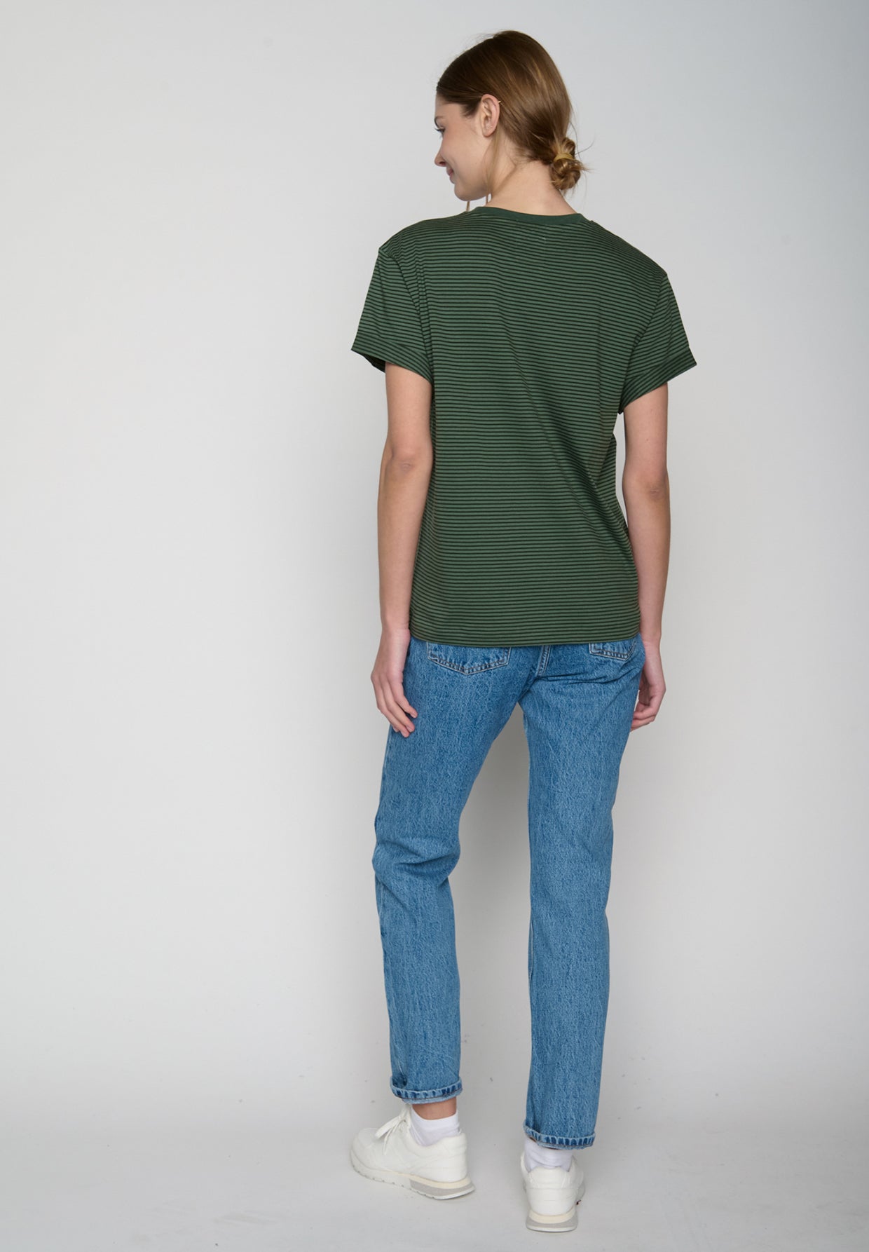 Grün:  Lässiges T-Shirt aus Bio-Baumwolle für Damen [19258]