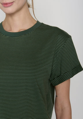 Grün:  Lässiges T-Shirt aus Bio-Baumwolle für Damen [19259]