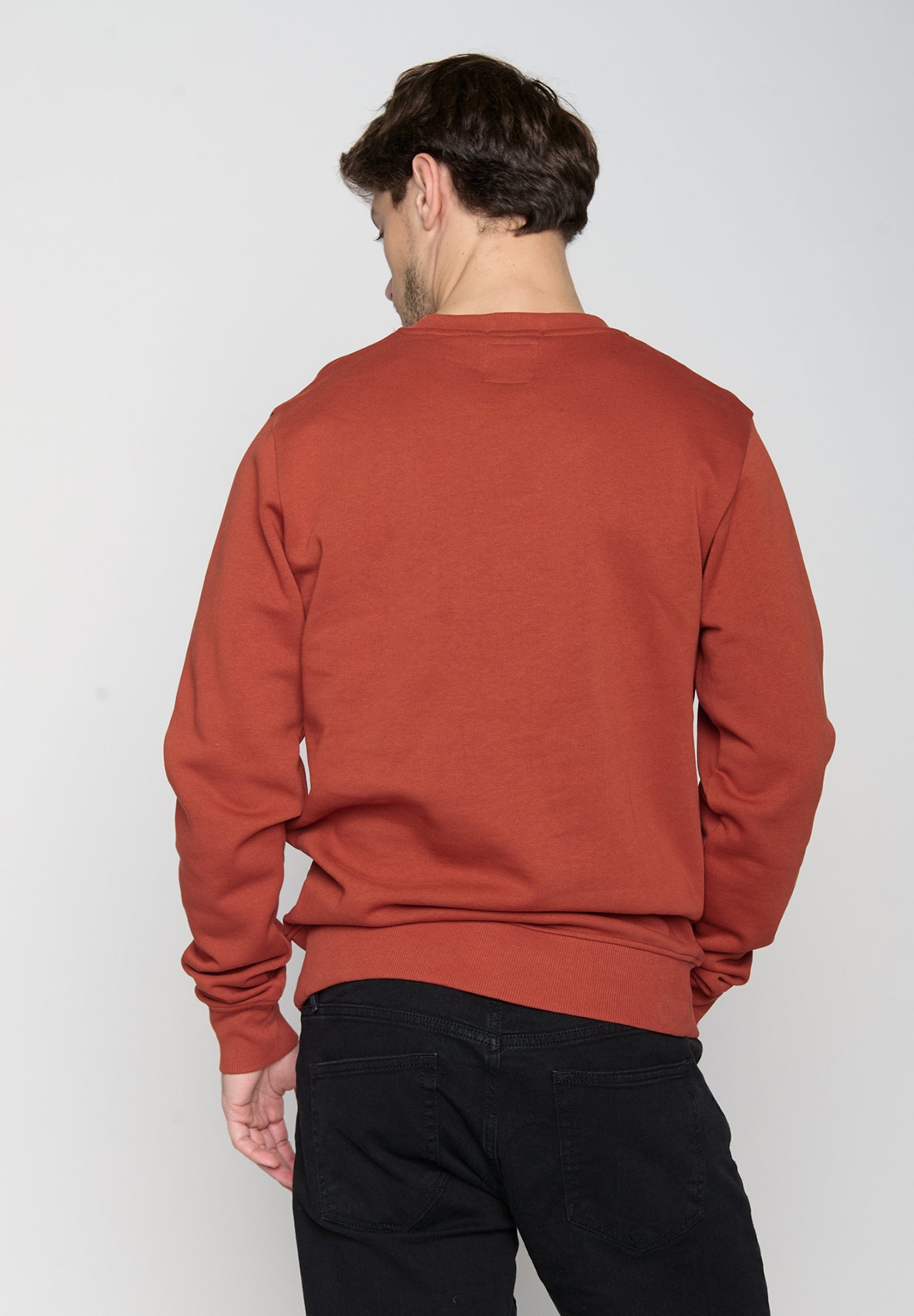 Dark Clay: Gemütliches Sweatshirt aus Bio-Baumwolle für Herren [19281]