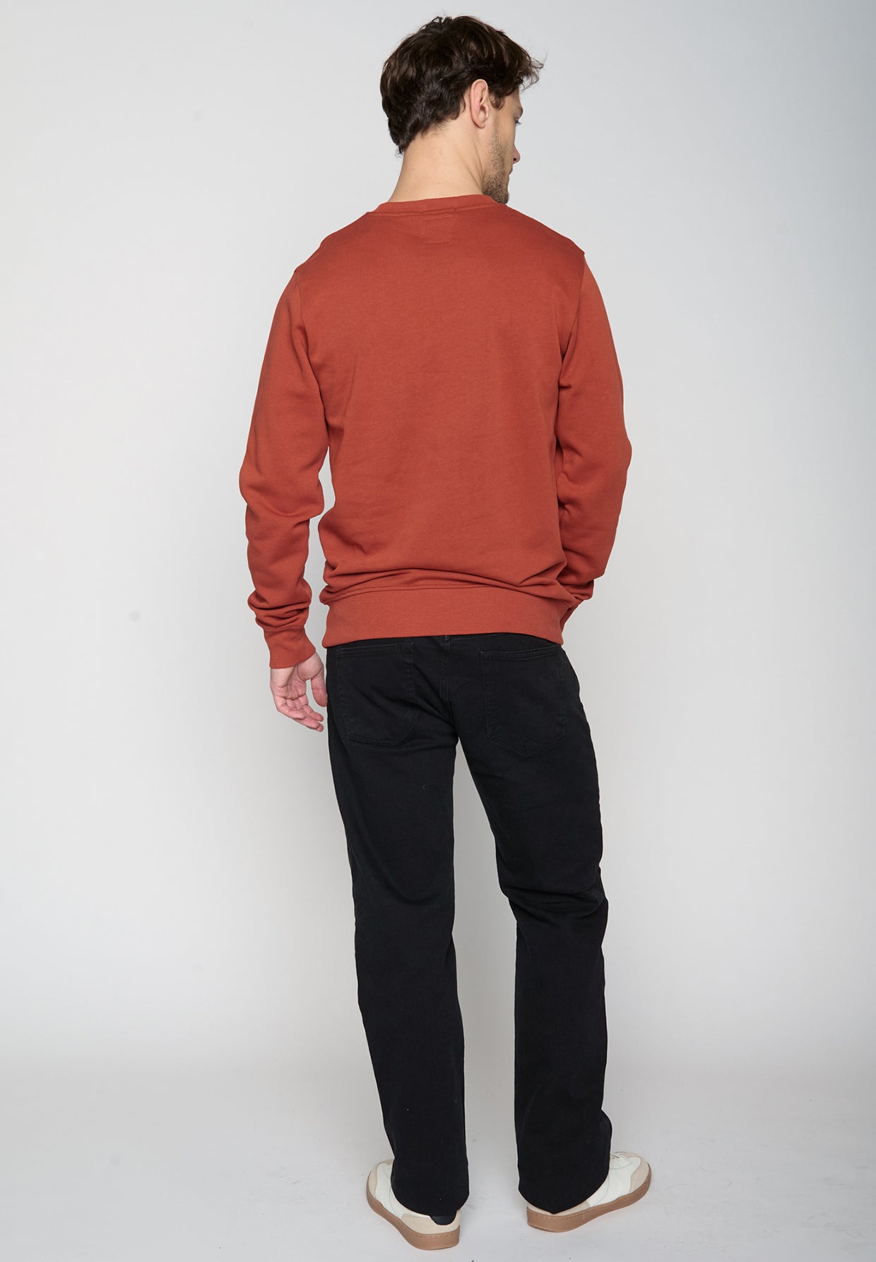 Dark Clay: Gemütliches Sweatshirt aus Bio-Baumwolle für Herren [19282]