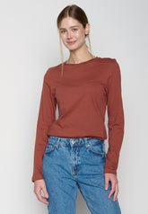 Berry Stripes: Sportliches Longsleeve aus Bio-Baumwolle für Damen [19286]