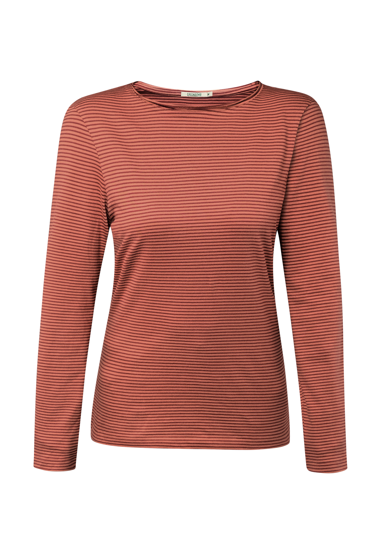 Berry Stripes: Sportliches Longsleeve aus Bio-Baumwolle für Damen [19291]