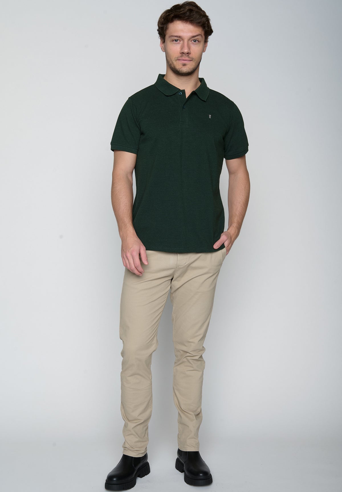 Grau:  Elegantes Longsleeve für Herren [19299]