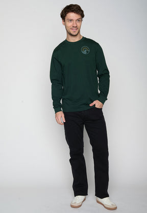 Grün:  Elegantes Longsleeve für Herren [19305]