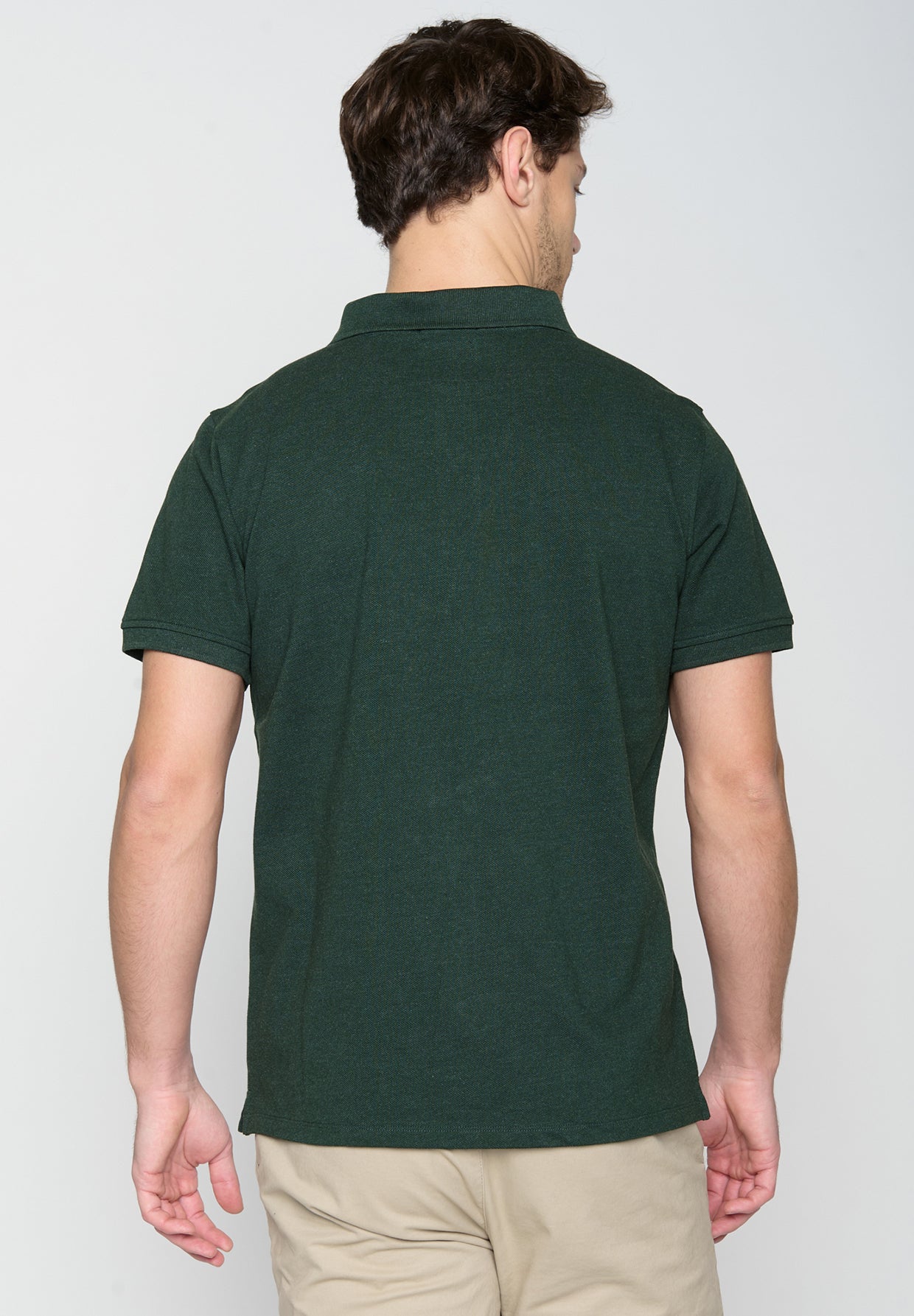 Dark Forest: Sportliches Polo aus Baumwoll-Mix für Herren [19316]