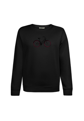 Schwarz:  Gemütliches Sweatshirt aus Bio-Baumwolle für Damen [19321]