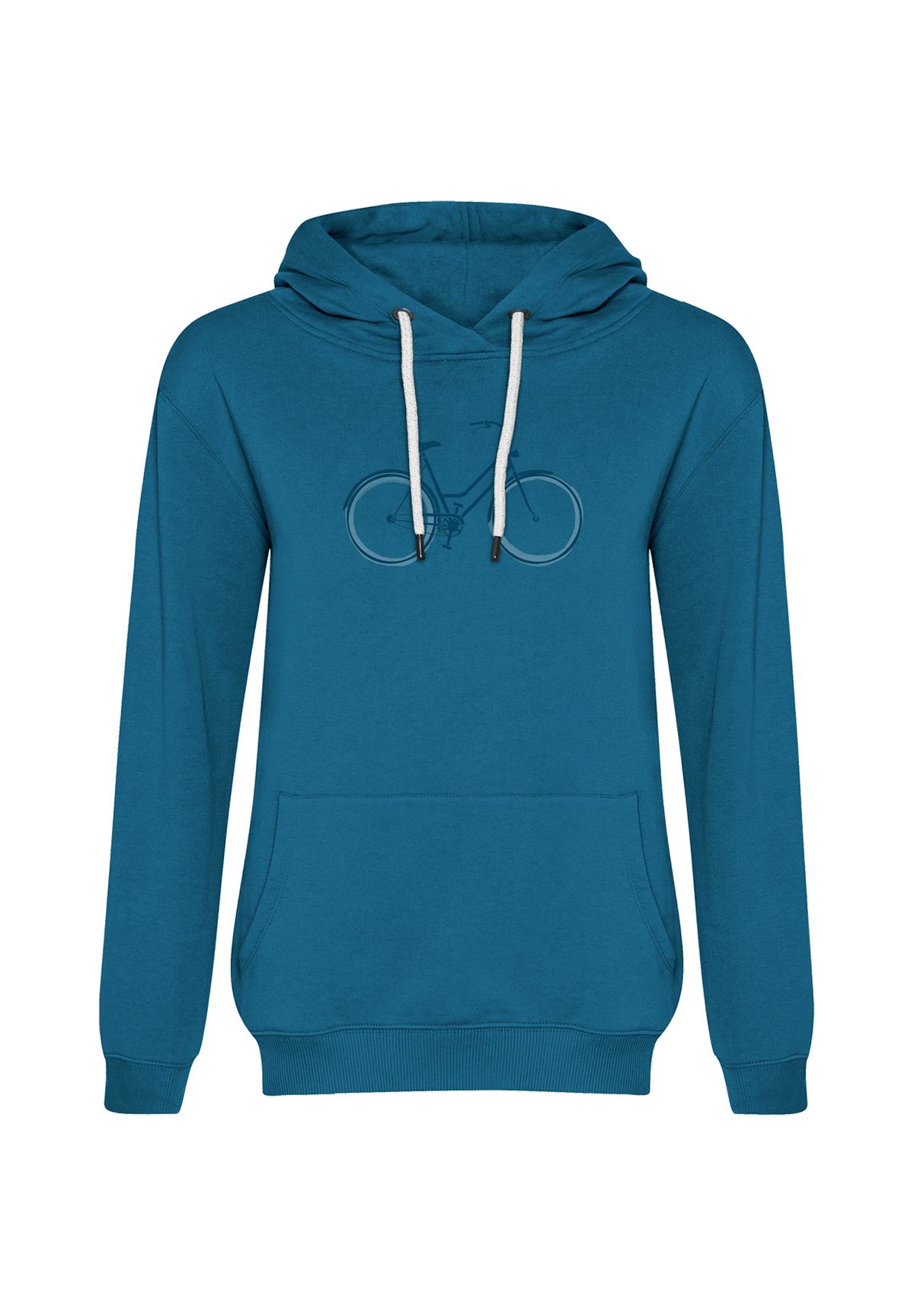 Rich Blue: Gemütlicher Hoodie aus Bio-Baumwolle für Damen [19322]