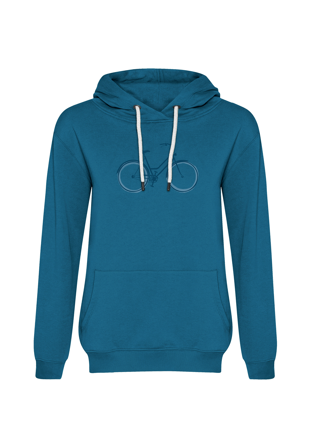 Blau:  Gemütlicher Hoodie aus Bio-Baumwolle für Damen [19322]