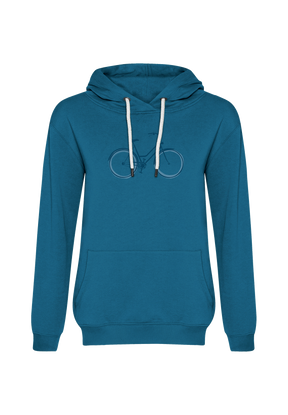 Blau:  Gemütlicher Hoodie aus Bio-Baumwolle für Damen [19322]