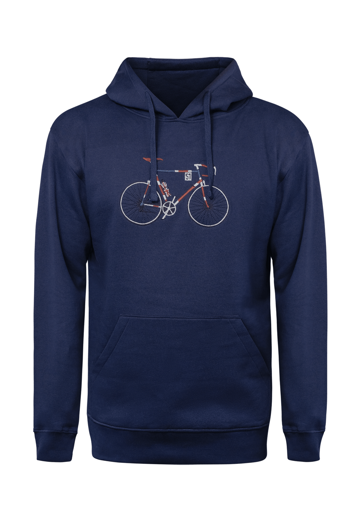Navy: Gemütlicher Hoodie aus Bio-Baumwolle für Herren [19323]