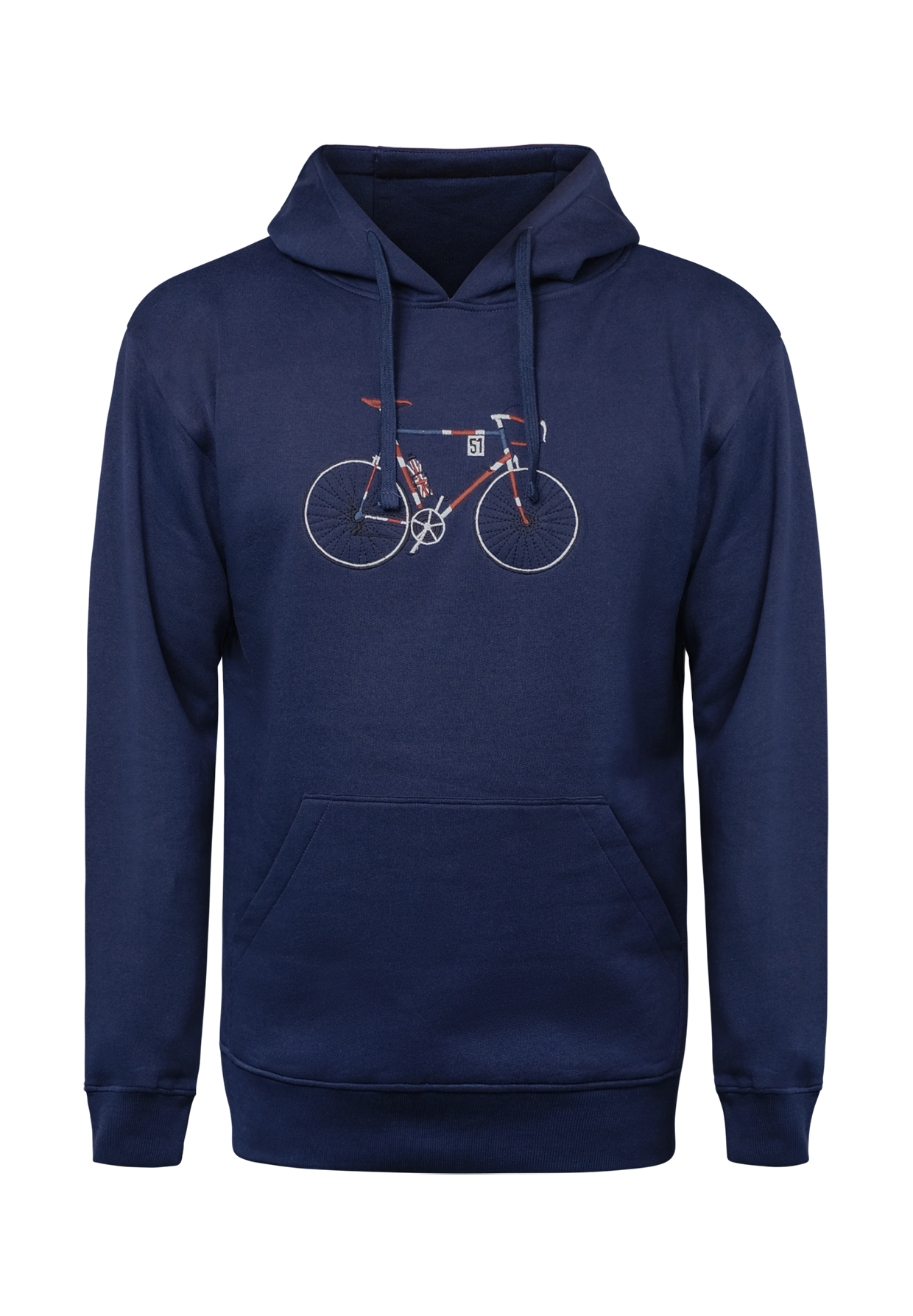 Navy: Gemütlicher Hoodie aus Bio-Baumwolle für Herren [19323]