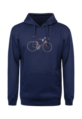 Navy: Gemütlicher Hoodie aus Bio-Baumwolle für Herren [19323]