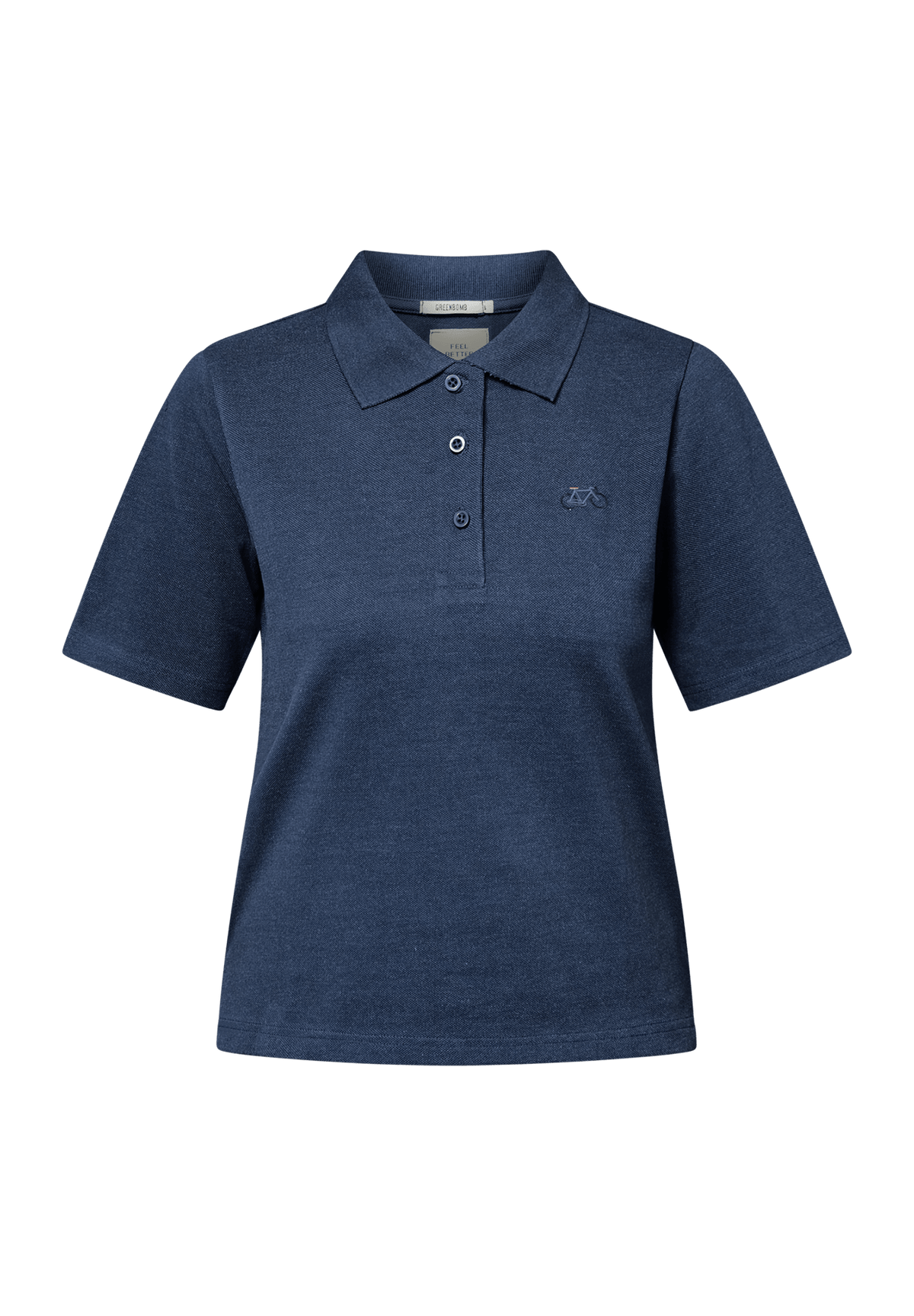 Navy: Sportliches Polo aus Baumwoll-Mix für Damen [19330]