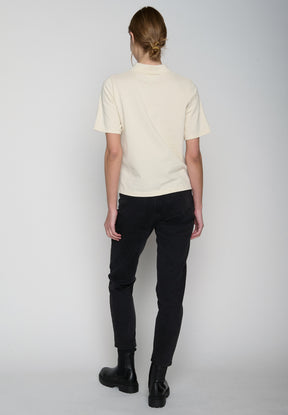 Off White: Sportliches Polo aus Baumwoll-Mix für Damen [19334]