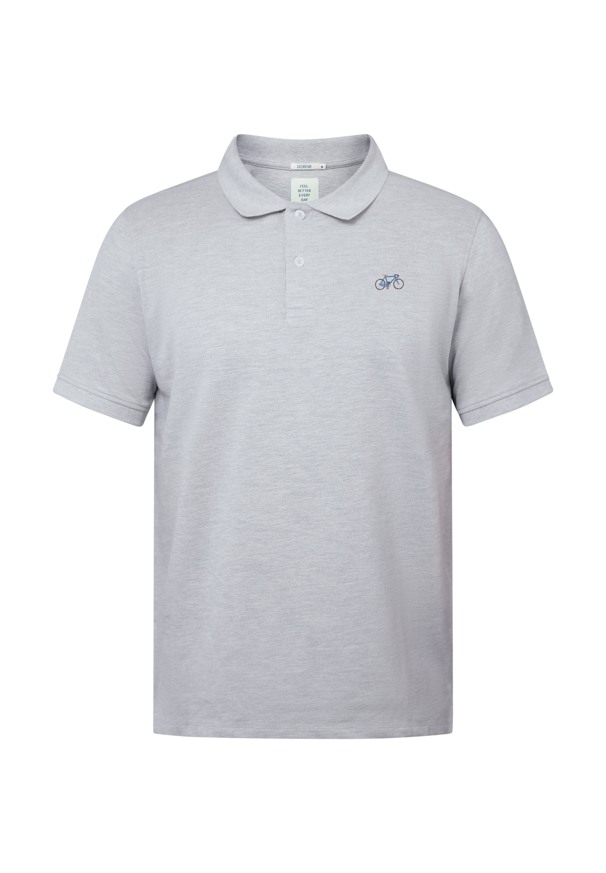 Heather Grey: Sportliches Polo aus Baumwoll-Mix für Herren [19342]