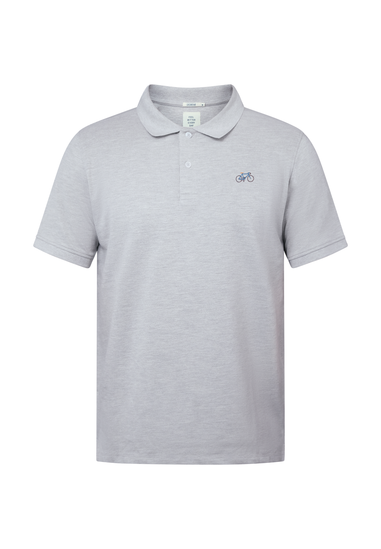 Heather Grey: Sportliches Polo aus Baumwoll-Mix für Herren [19342]