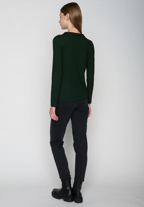 Grün:  Elegantes Longsleeve aus LENZING™ Tencel für Damen [19352]