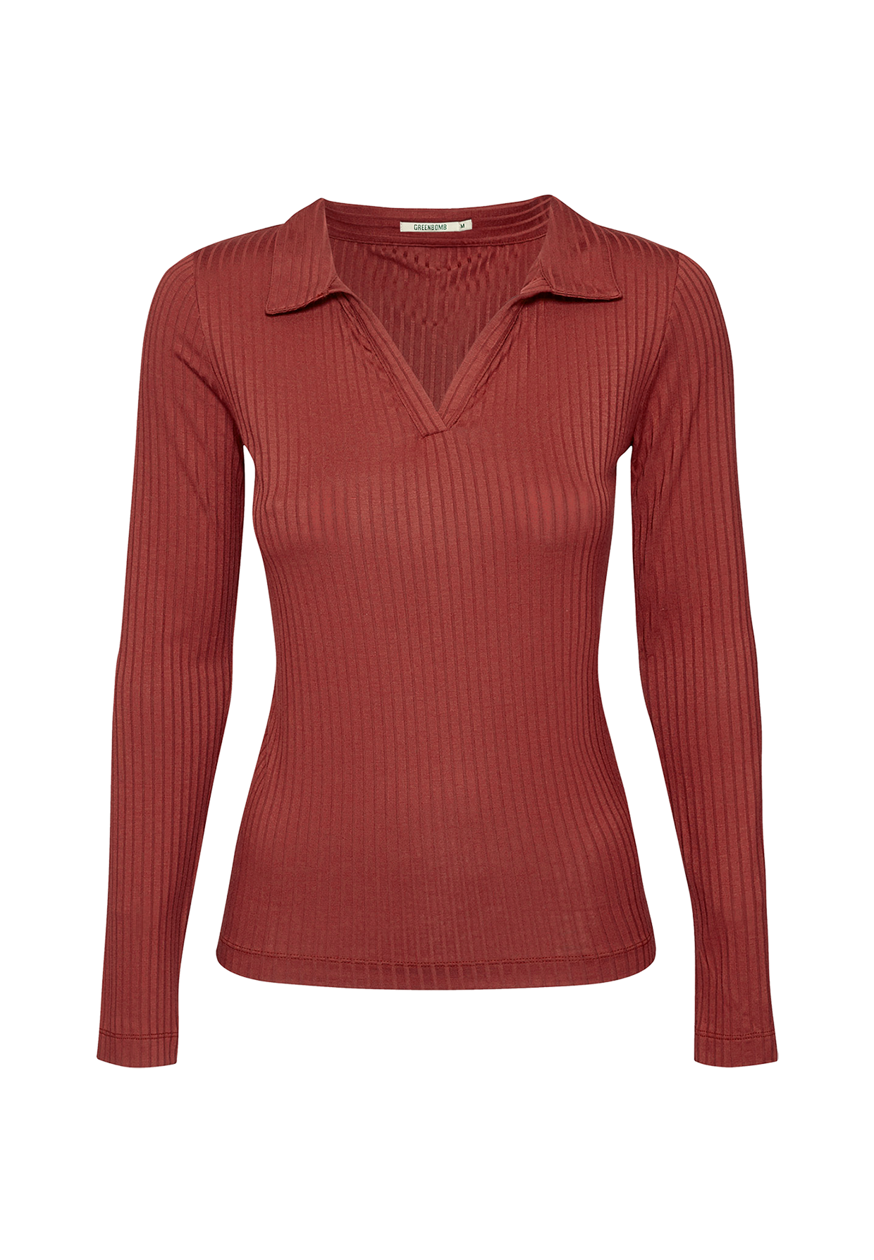 Rot:  Elegantes Longsleeve aus LENZING™ Tencel für Damen [19360]