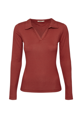 Rot:  Elegantes Longsleeve aus LENZING™ Tencel für Damen [19360]