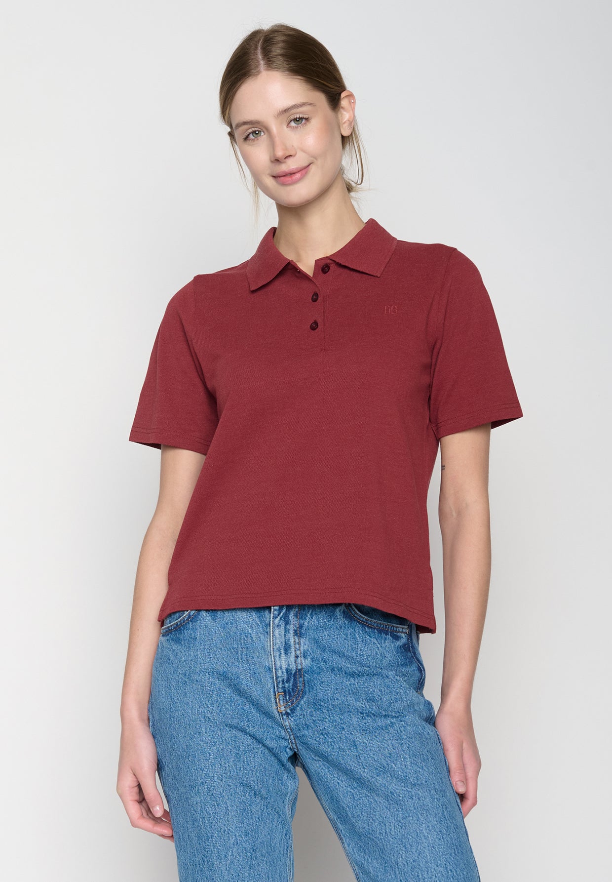 Red Berry: Sportliches Polo aus Baumwoll-Mix für Damen [19367]