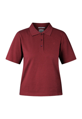 Rot:  Sportliches Polo aus Baumwoll-Mix für Damen [19372]