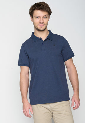 Navy: Sportliches Polo aus Baumwoll-Mix für Herren [19379]