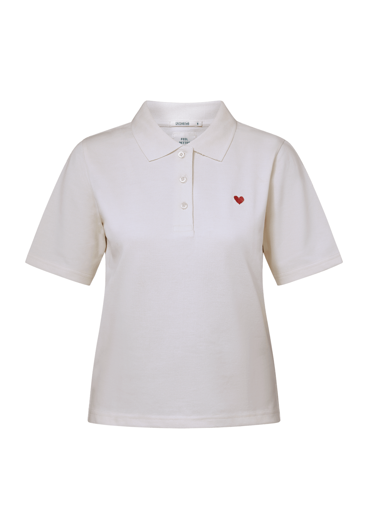 Off White: Sportliches Polo aus Baumwoll-Mix für Damen [19390]