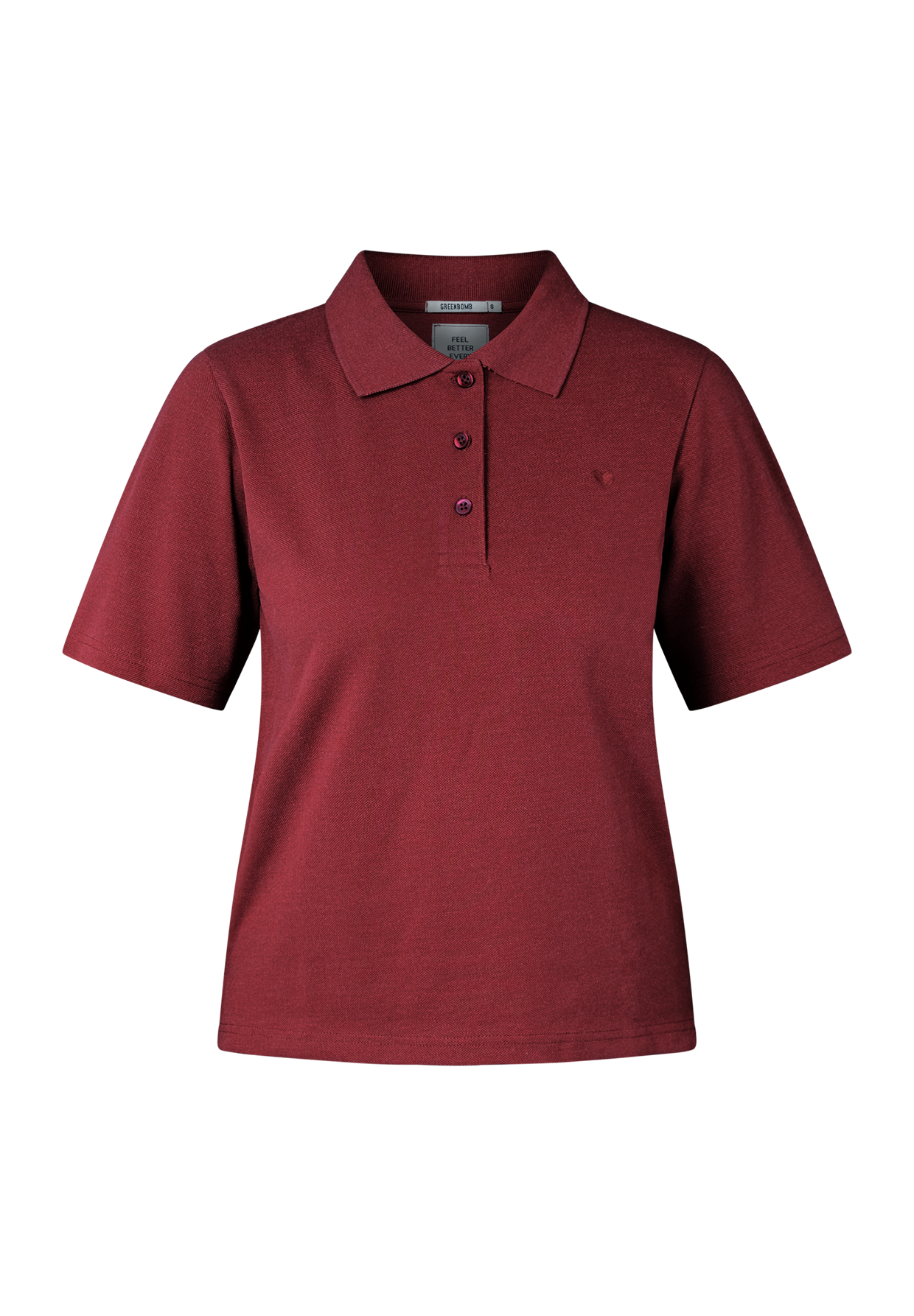 Rot:  Sportliches Polo aus Baumwoll-Mix für Damen [19396]