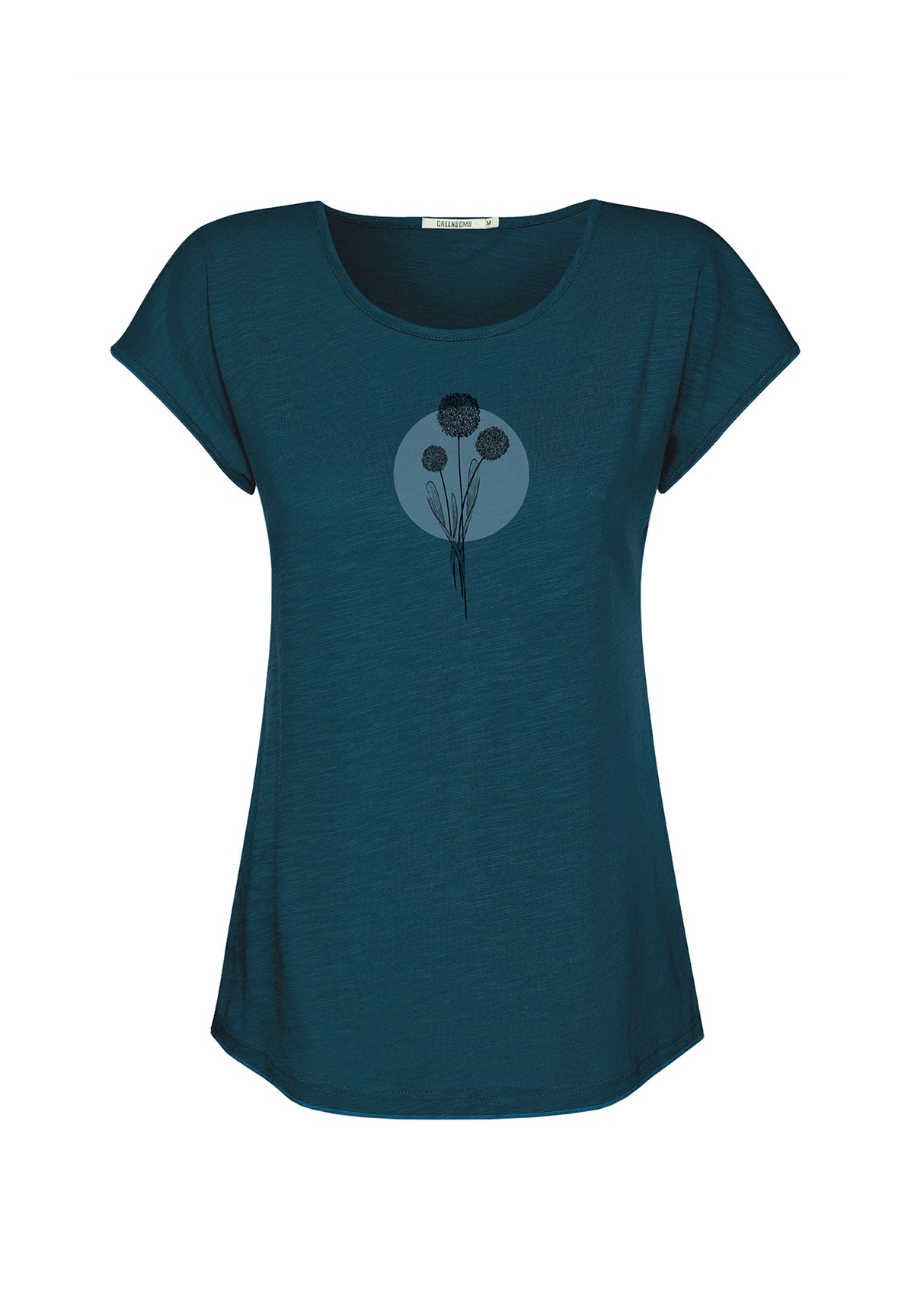 Rich Blue: Lässiges T-Shirt aus Bio-Baumwolle für Damen [19409]