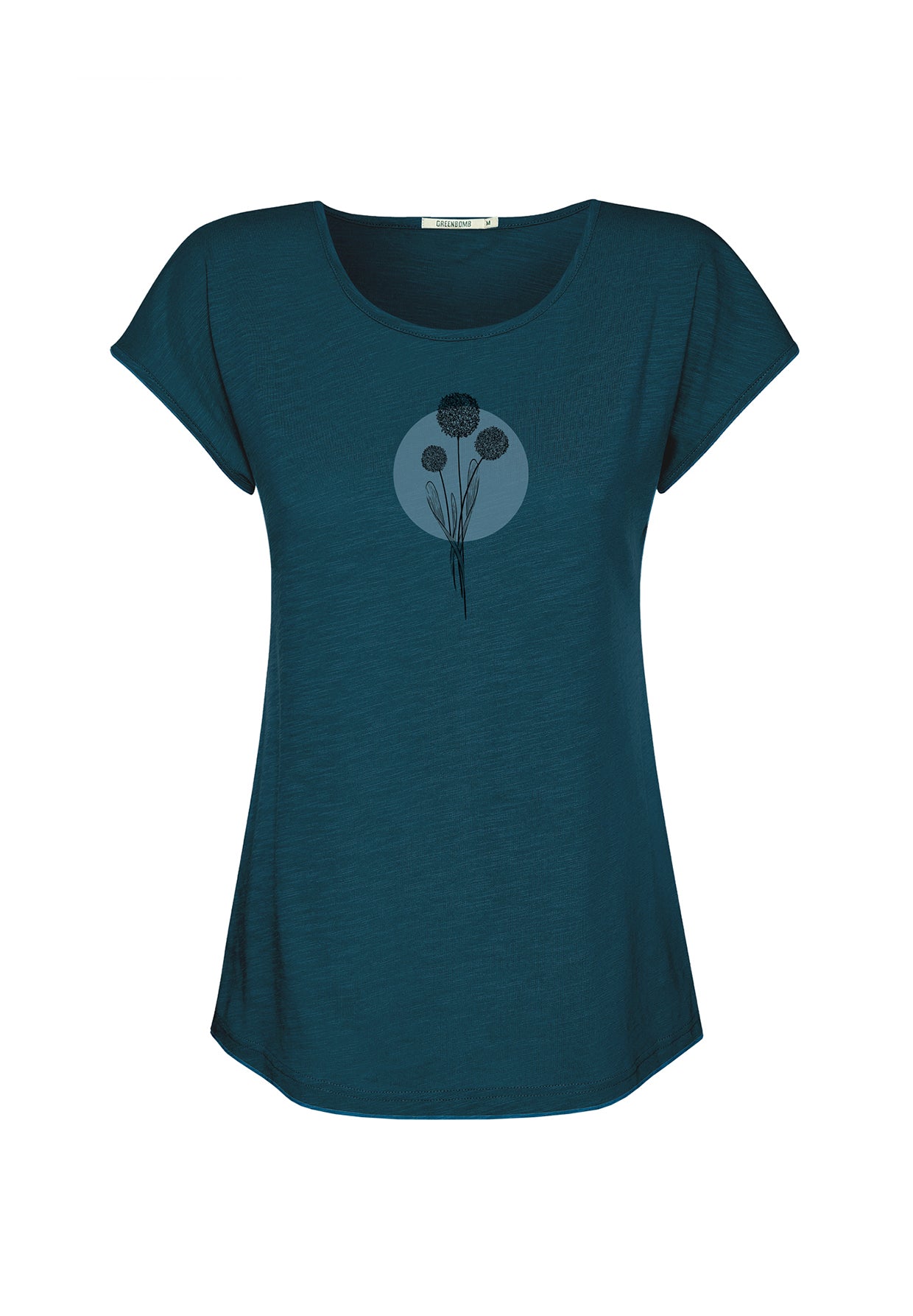 Rich Blue: Lässiges T-Shirt aus Bio-Baumwolle für Damen [19409]