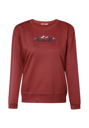 Rot:  Gemütliches Sweatshirt aus Bio-Baumwolle für Damen [19410]