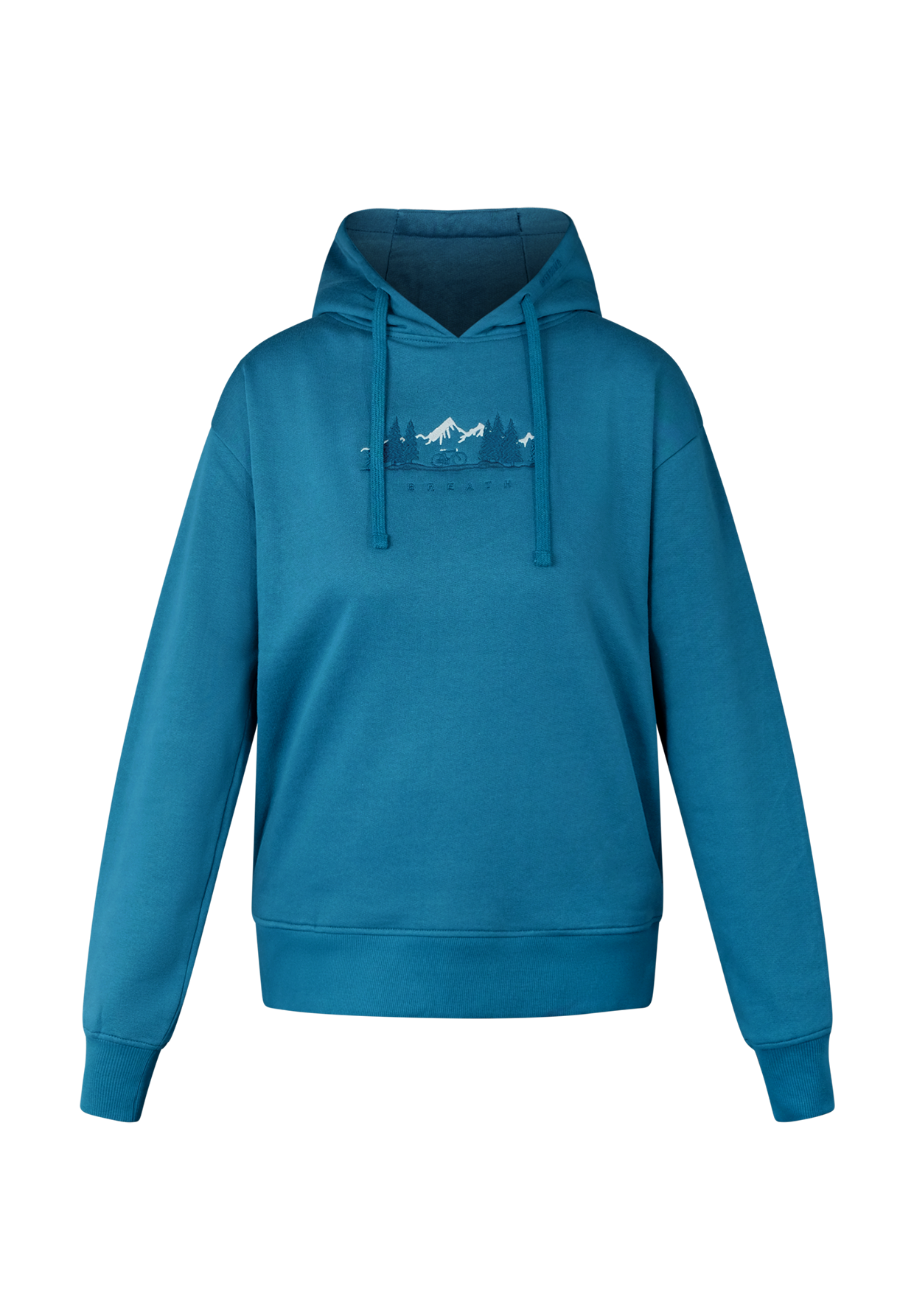 Blau:  Gemütlicher Hoodie aus Bio-Baumwoll Mix für Damen [19411]
