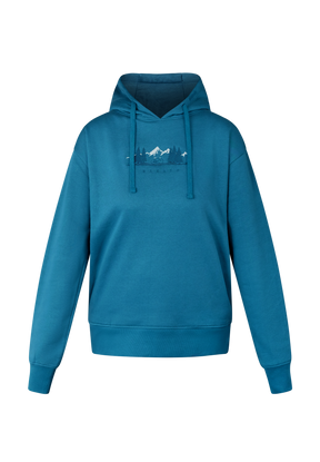 Blau:  Gemütlicher Hoodie aus Bio-Baumwoll Mix für Damen [19411]