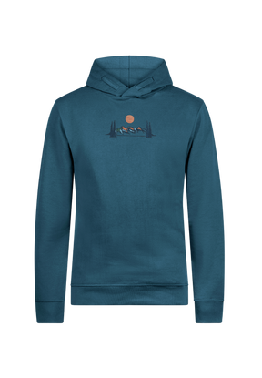 Blau:  Kuschliger Hoodie aus Bio-Baumwolle für Herren [19413]