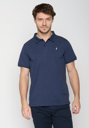 Blau:  Sportliches Polo aus Baumwoll-Mix für Herren [19414]