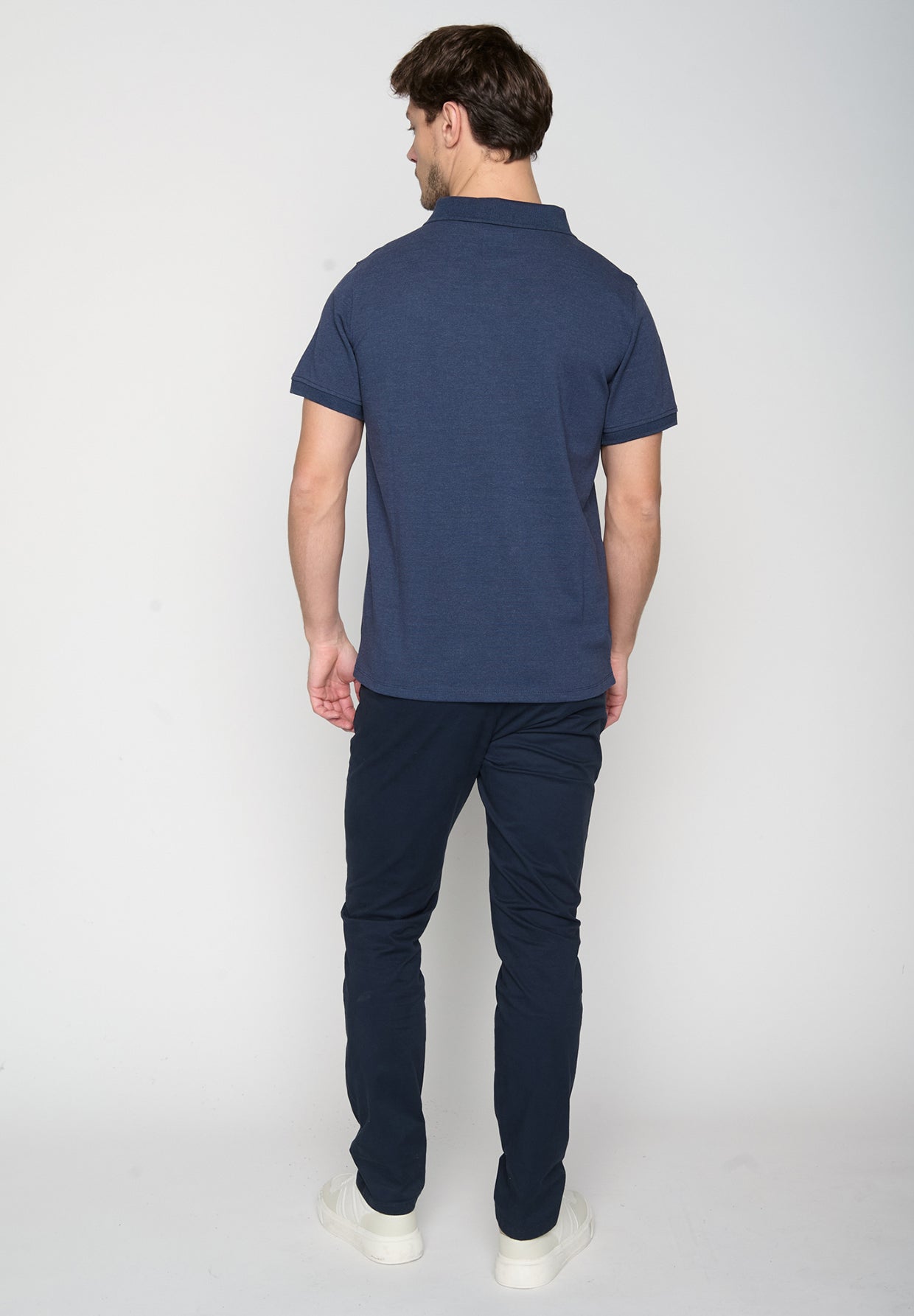 Navy: Sportliches Polo aus Baumwoll-Mix für Herren [19417]