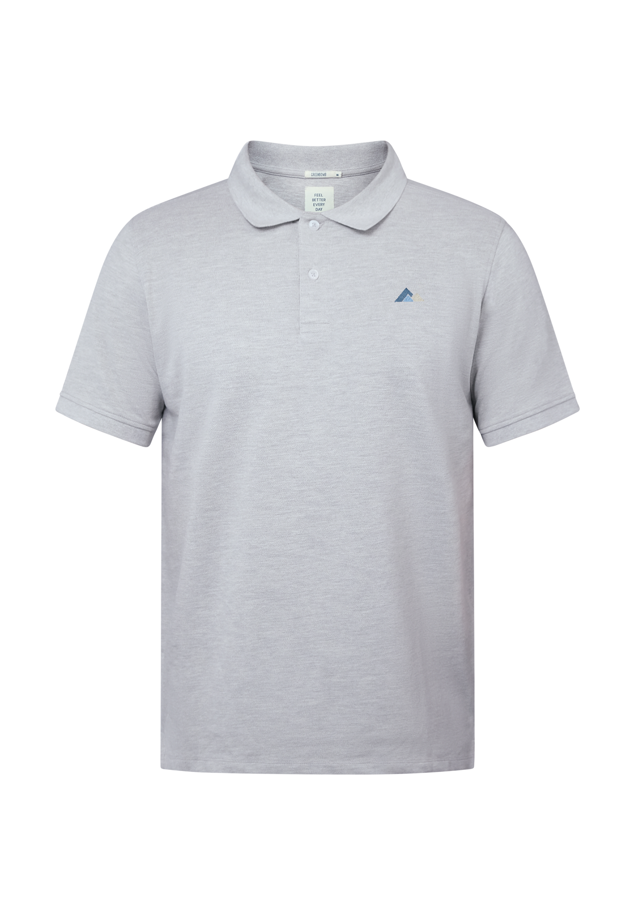 Heather Grey: Sportliches Polo aus Baumwoll-Mix für Herren [19431]